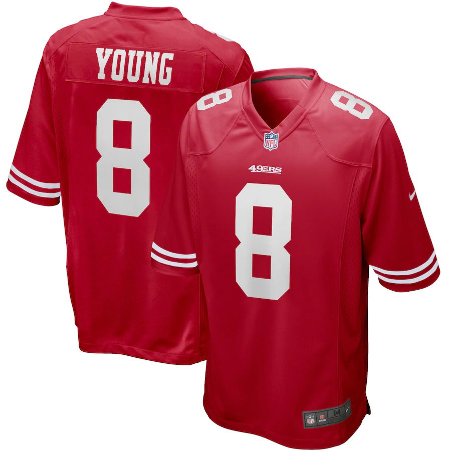 Men San Francisco 49ers #8 Steve Young Nike Scarlet Game Retired Player NFL Jersey->customized nba jersey->Custom Jersey